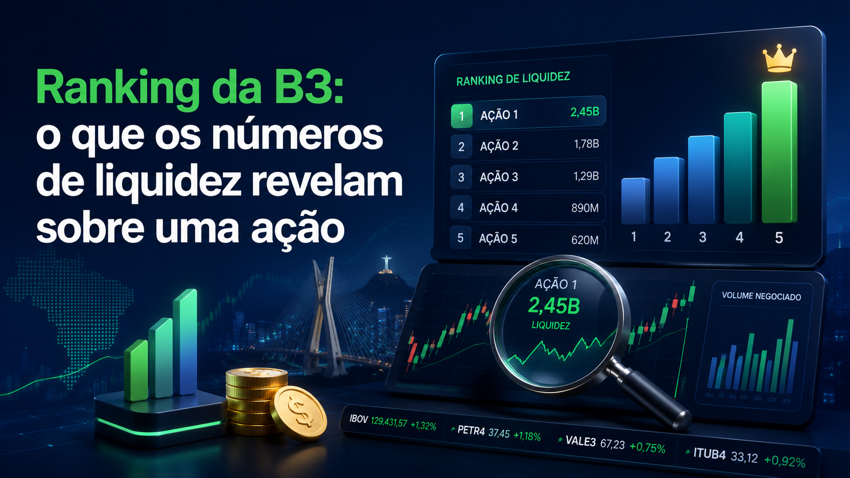 Ranking da B3: o que os números de liquidez revelam sobre uma ação