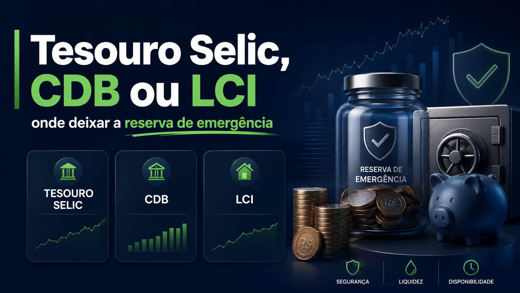 Tesouro Selic, CDB ou LCI: onde deixar a reserva de emergência